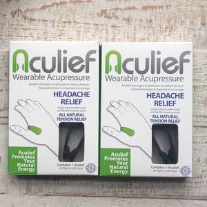 Aculief 2-Pack Wearable Acupressure for Headache and Tension Relief - New in Box